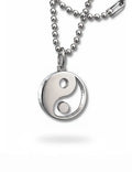 Yin Yang Bezel Balance Pendant - 14k gold or sterling silver, quartz