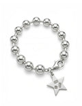 Chunky Ball Chain Star Bracelet - sterling silver