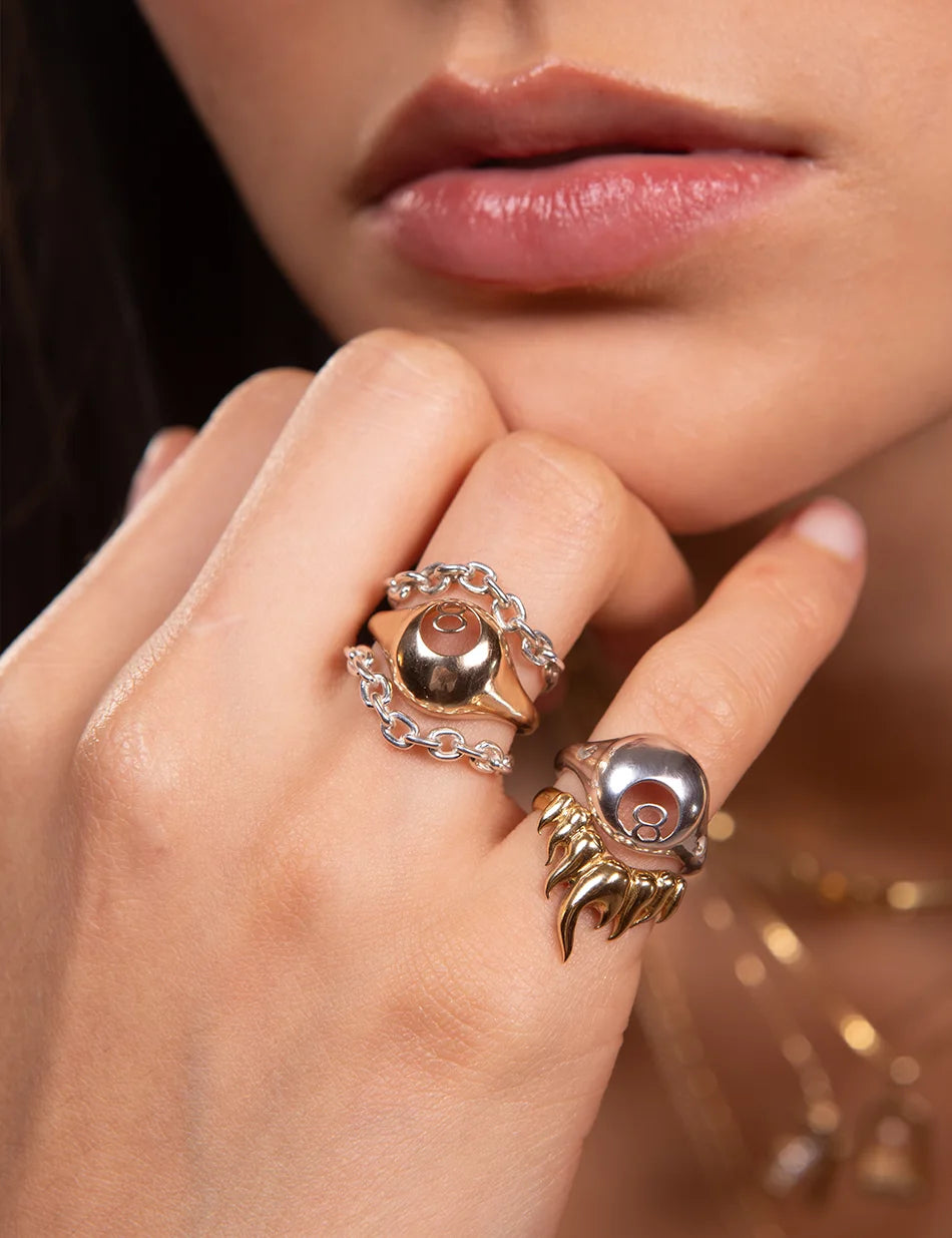 Flame Ring - 14k gold or sterling silver