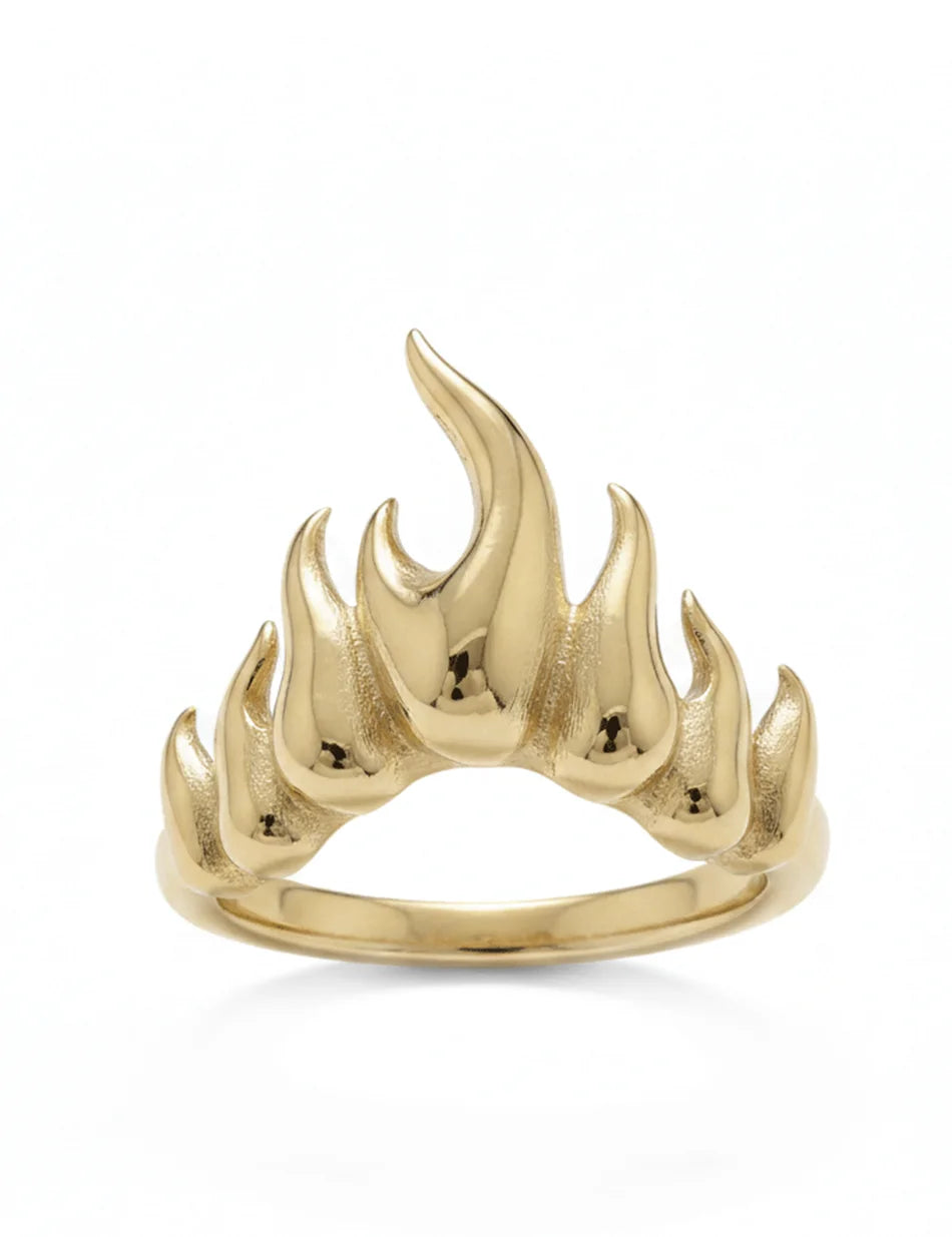 Flame Ring - 14k gold or sterling silver
