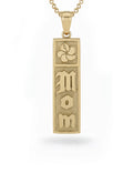 Mom Tablet Charm - 14k gold