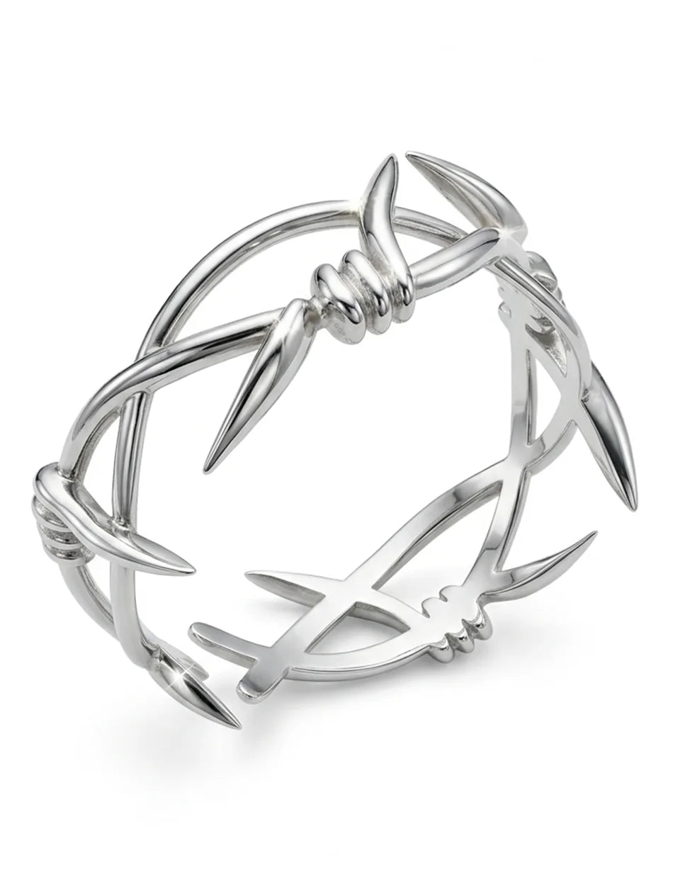 Pam Barbwire Arm Band Cuff - sterling silver