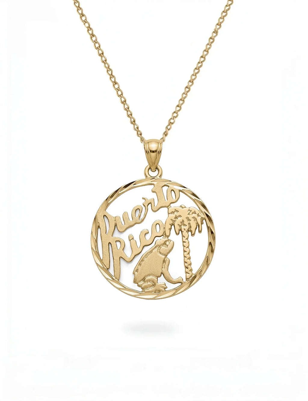 Puerto Rico Medallion Charm - 14k gold or sterling silver