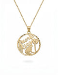 Puerto Rico Medallion Charm - 14k gold or sterling silver