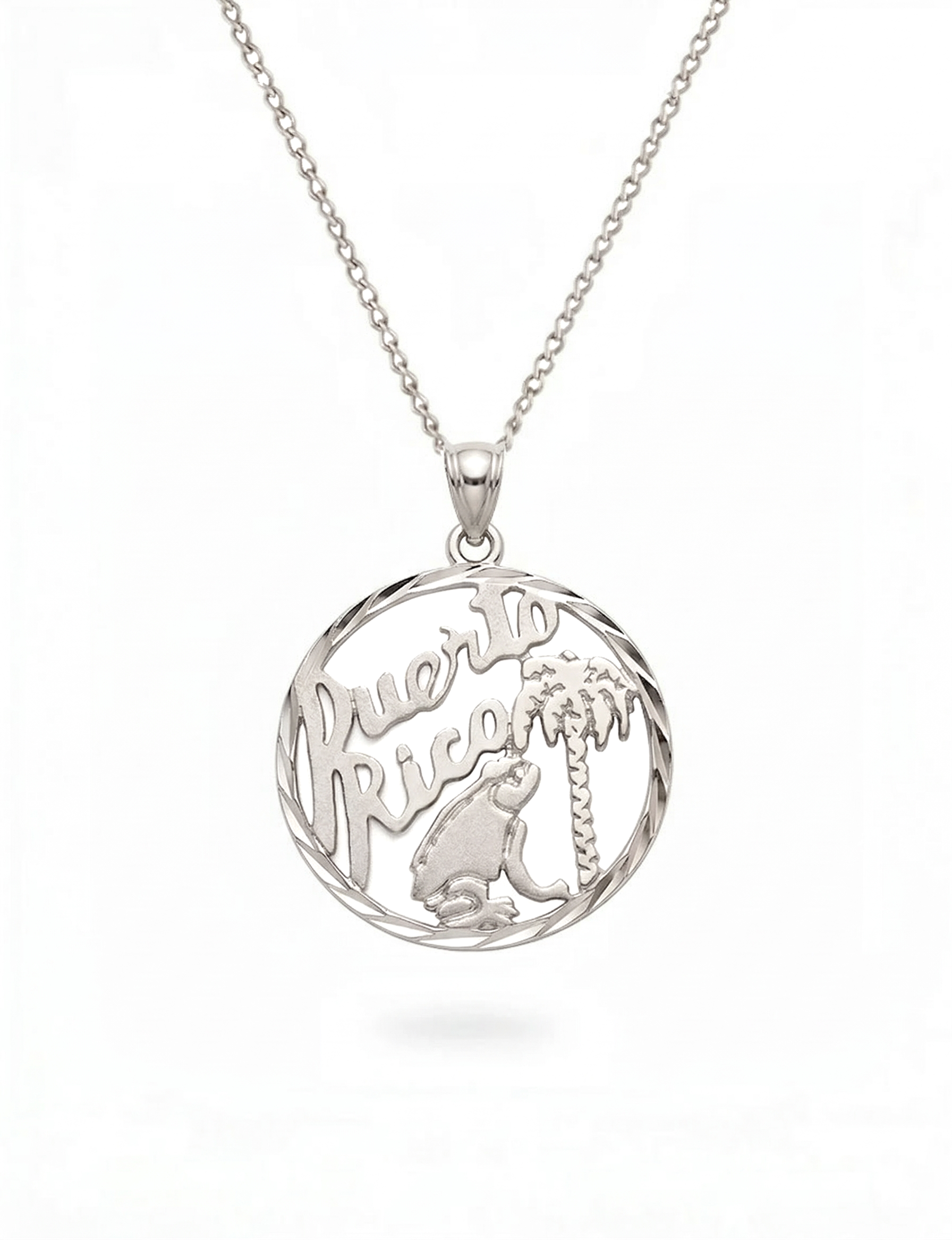 Puerto Rico Medallion Charm - 14k gold or sterling silver