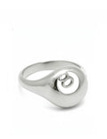 8 Ball Billiards Ring Signet - sterling silver