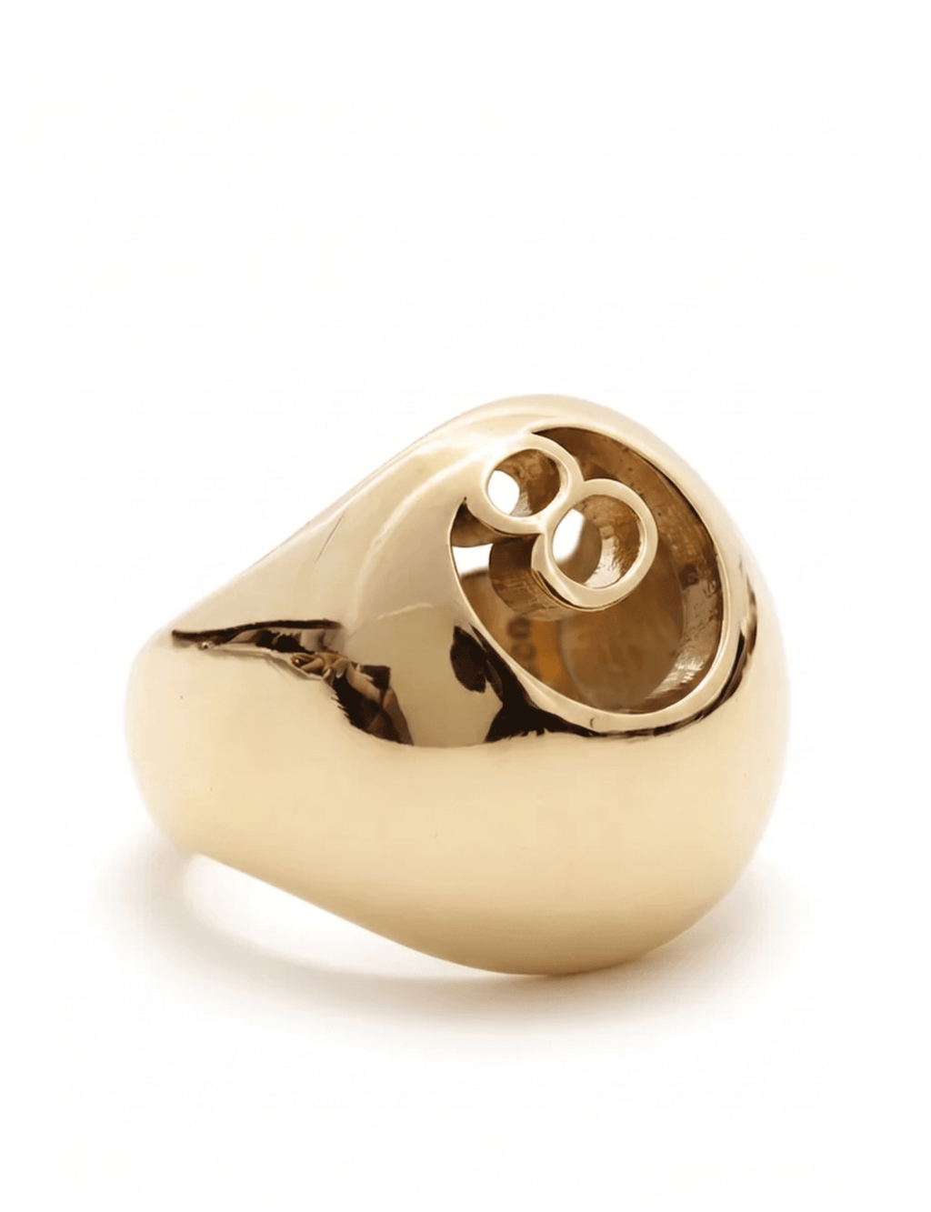 xl 8 Ball Billiards Ring Signet - sterling silver