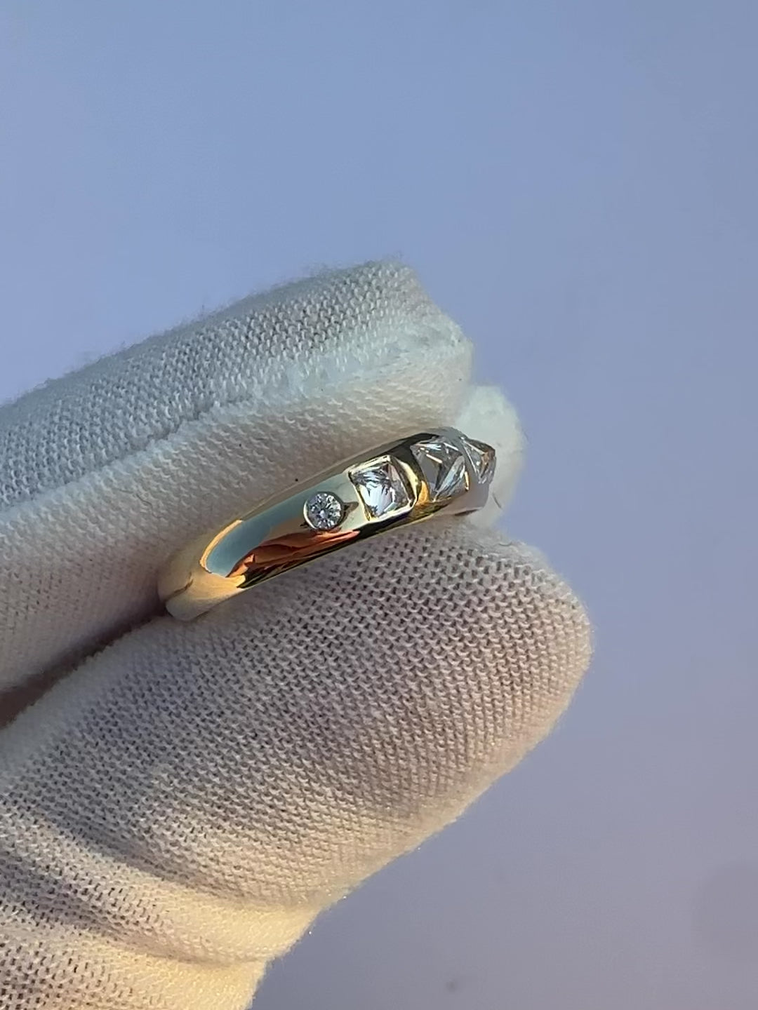 edgy alternative style ring designed with diamond spikes that emulate punk style clothing and jewelry. Elevated and refined, this piece incorporates design motifs from 