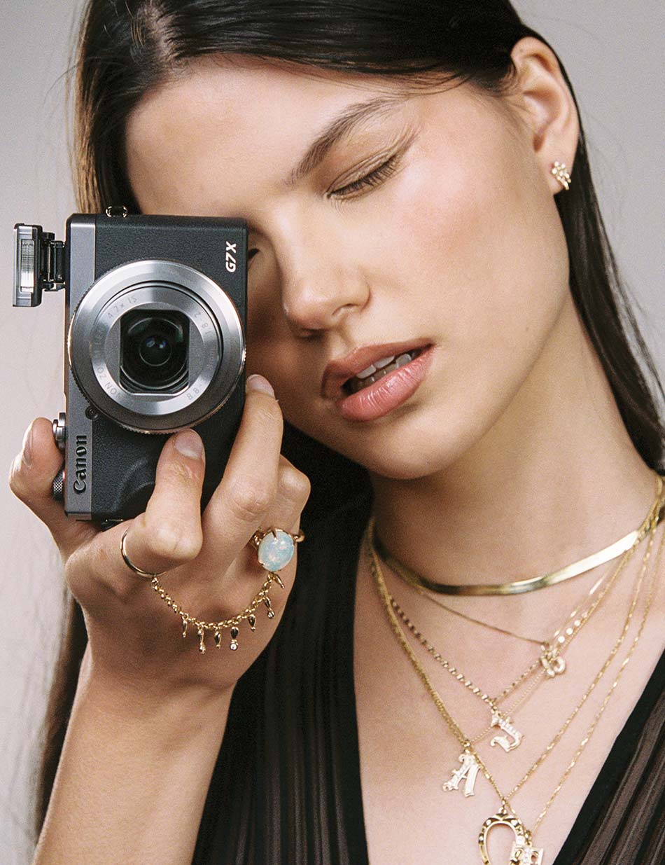 Double Diamond Tassel Chain Ring - 14k gold, diamond