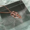 Monstera Obliqua Charm Pendant in solid 10k rose gold by HONEY DRIP JEWELRY NYC