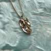 Monstera Obliqua Charm pendant in solid 10k yellow gold by Honey Drip Jewelry NYC