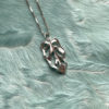 Monstera Obliqua Leaf Charm Pendant in Sterling Silver by HONEY DRIP JEWELRY NYC