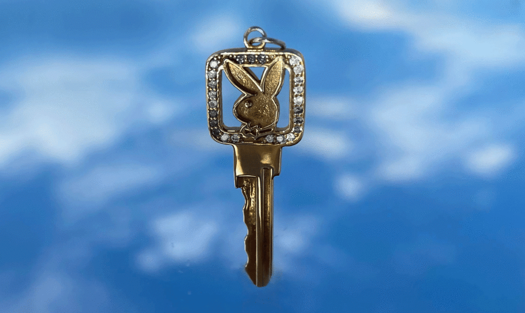 Bunny Key with Diamonds sparkling up