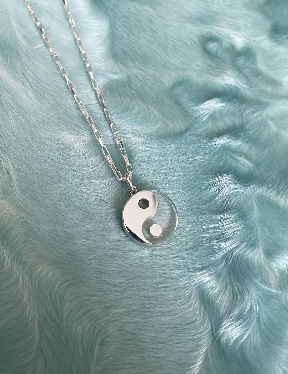 Yin Yang Pendant Necklace - Sterling Silver & Quartz by HONEY DRIP JEWELRY NYC