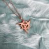 3 Prong Suriken Throwing Star Charm by Honey Drip NYC in 10k rose gold