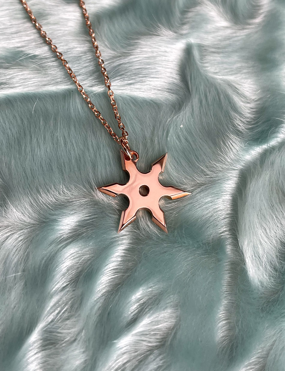 Suriken Throwing Star Charm by Honey Drip NYC in 10k gold