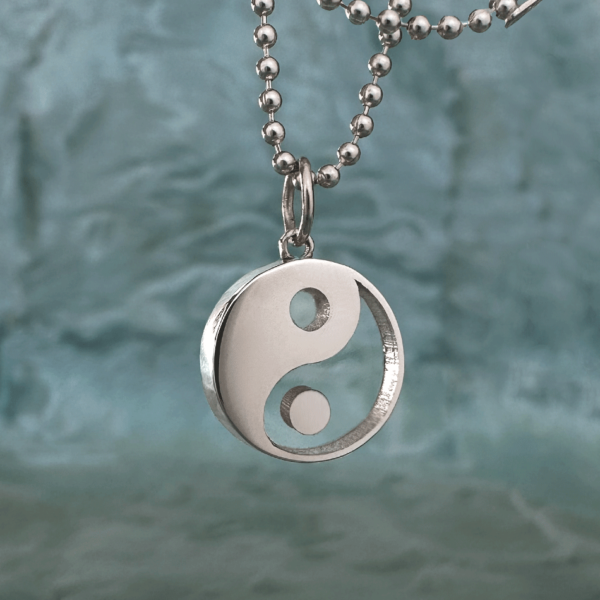 balance yin yang charm necklace pendant by Honey Drip Jewelry