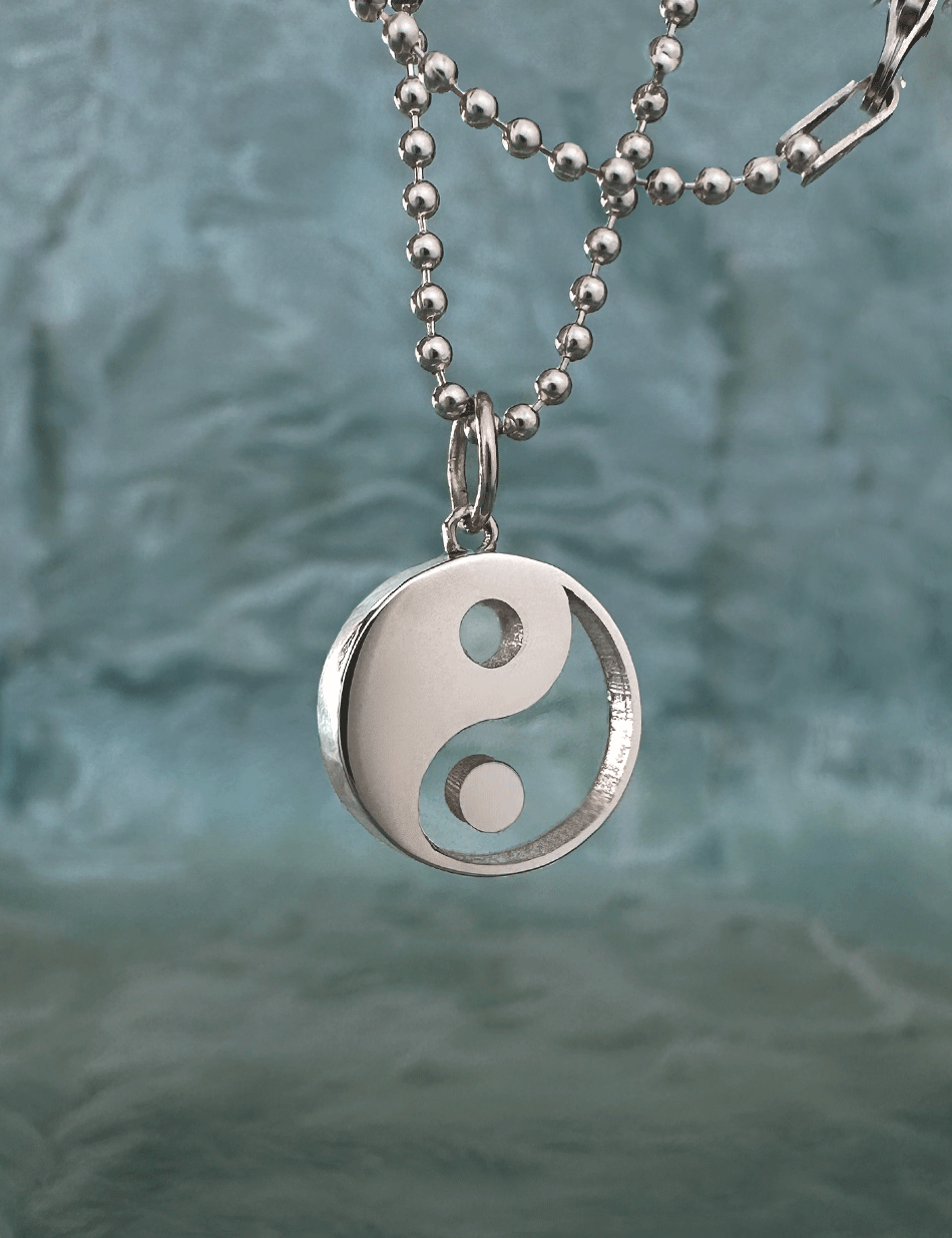 balance yin yang charm necklace pendant by Honey Drip Jewelry