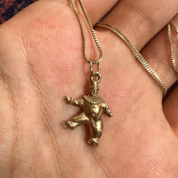 14k yellow gold vintage clown charm by HONEY DRIP NYC